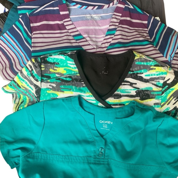 Scrub Sets Bundle - 
Tops: XXS (3) XS (4) and (1) S
Bottoms: (6) Small - Picture 7 of 8